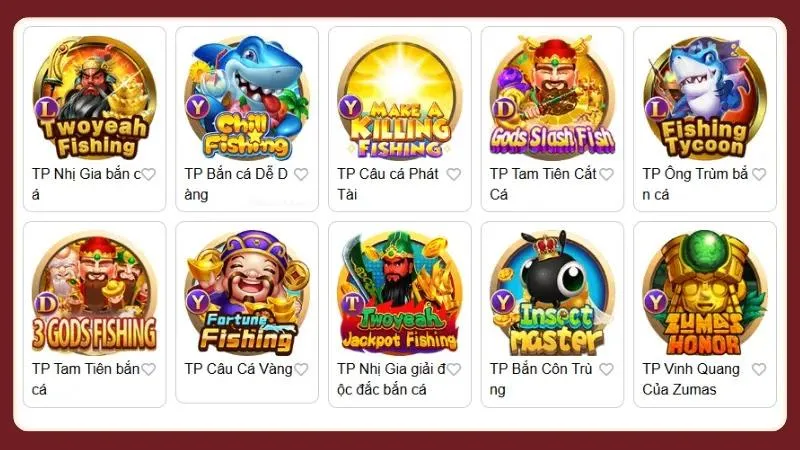 Kho game đa dạng với nhiều chủ đề săn thưởng hấp dẫn