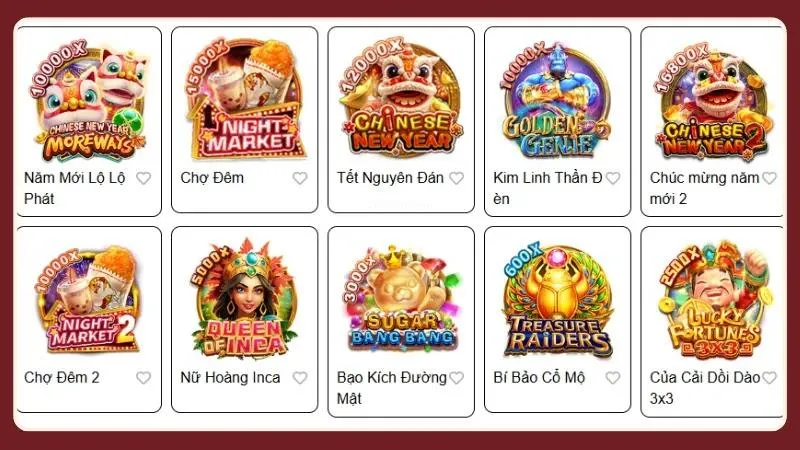Những tựa slot nổi bật luôn thu hút đông người tham gia